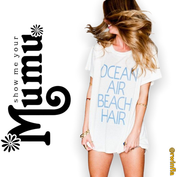 Show Me Your MuMu Tops - Show Me Your Mumu Graphic Tee Ocean Air Beach Hair